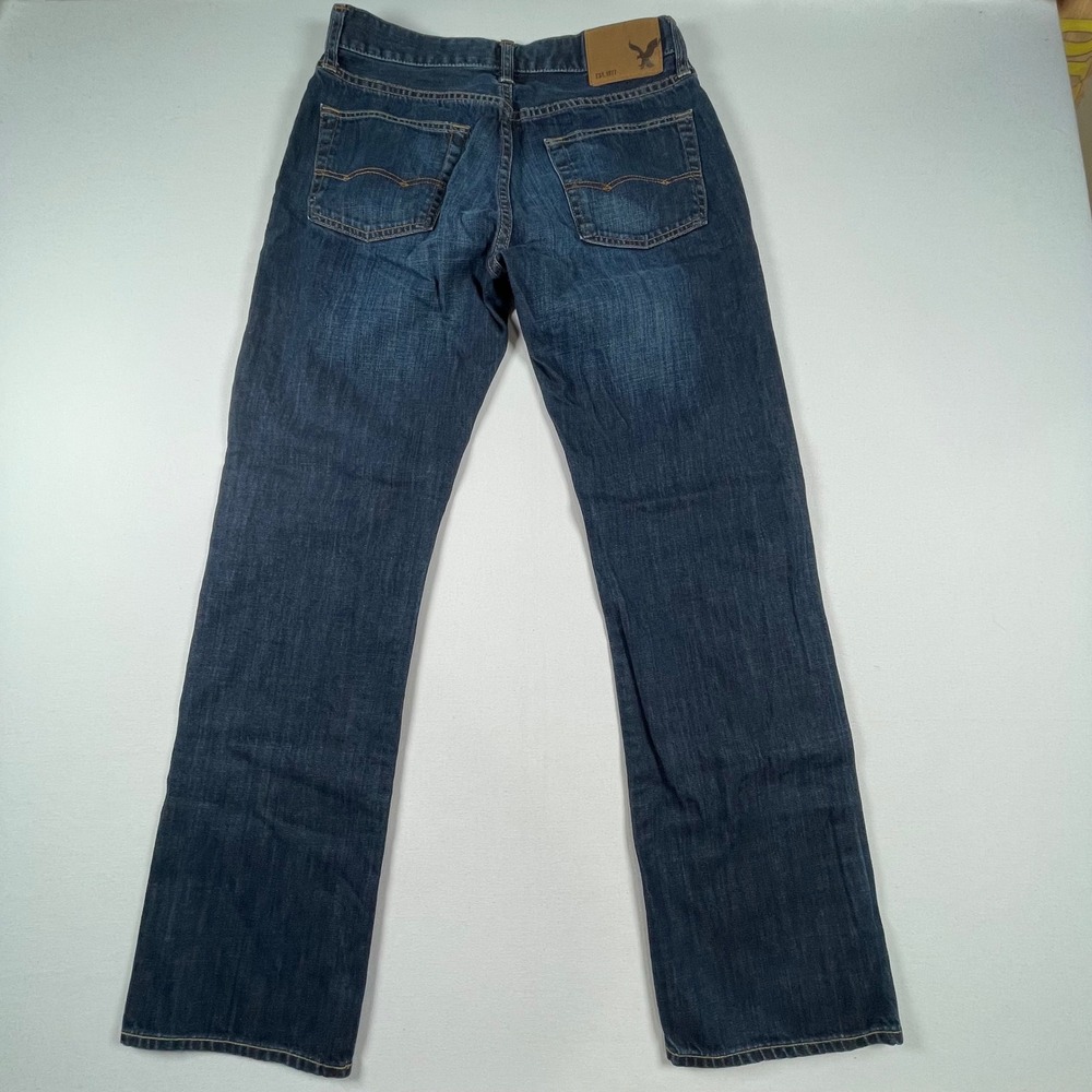 American Eagle Outfitters Men's Straight Jeans - Dark Blue - Picture 7 of 8